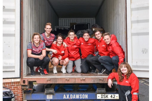 African Kids Await Northumbria Container
